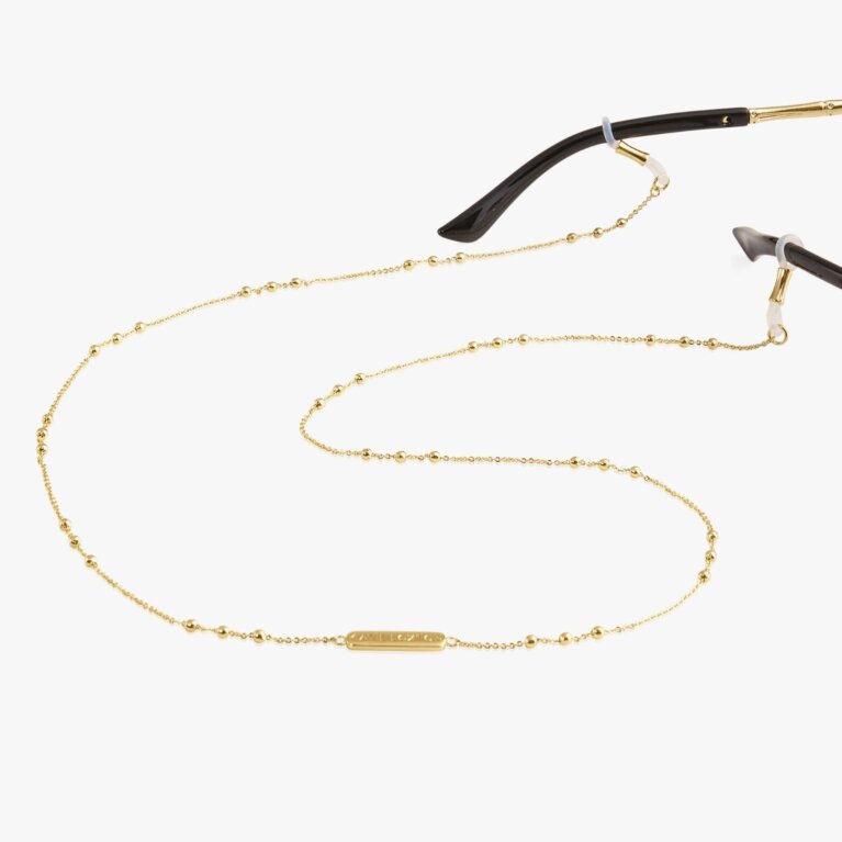 Beaded Glasses Chain In Gold