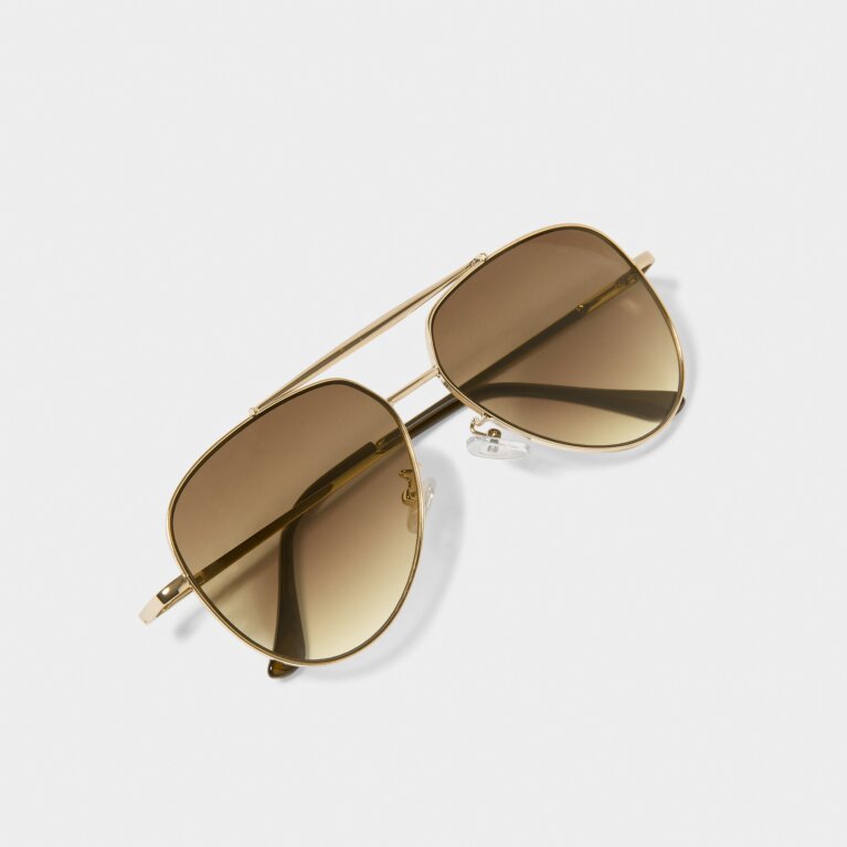 Bali Sunglasses in Gold Metal