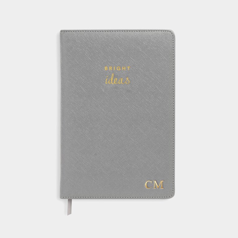 A5 Notebook and Pen 'Bright Ideas' in Grey