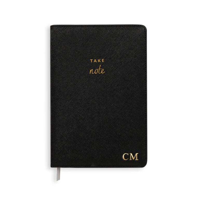 A5 Notebook And Pen Take Note In Black