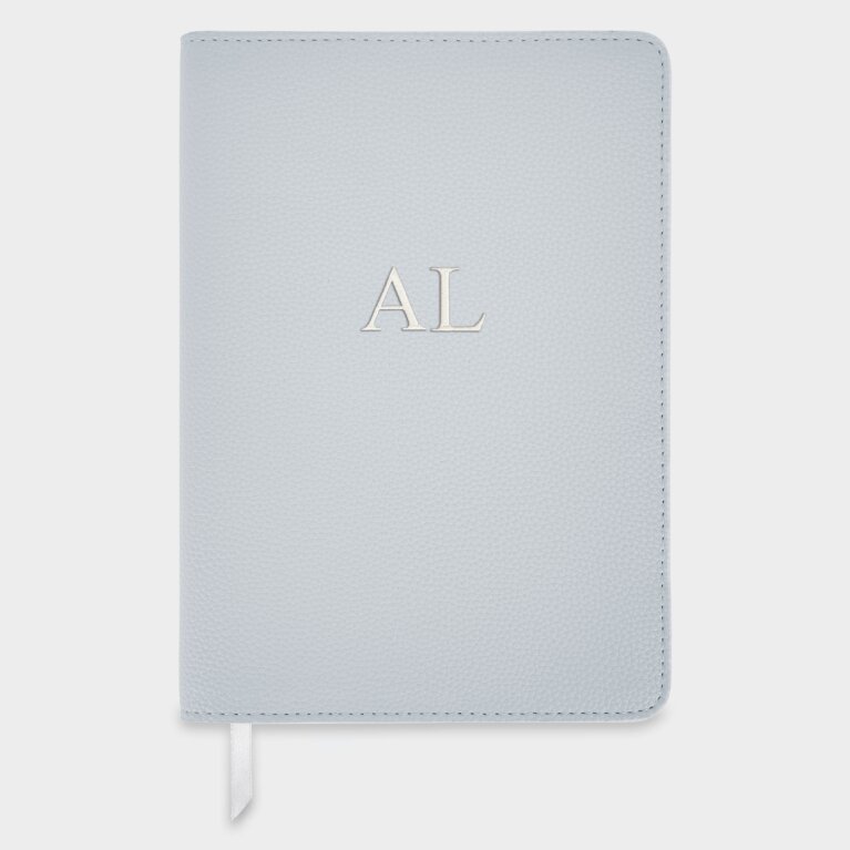 Embroidered Notebook Cover in Blue