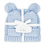 Baby Hat And Mittens Set 0-6 Months in Blue