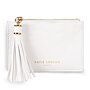 Sophia Tassel Coin And Card Purse in White