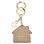 Chain Keychain 'Home Is Where The Heart Is' in Taupe