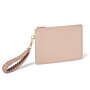 Ella Braided Wristlet Pouch In Nude Pink