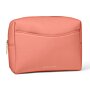 Secret Message Wash Bag 'Be Happy, Be Bright, Be-you-tiful' in Coral