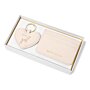 Heart Keyring And Card Holder Set 'Heart Of Gold' in Eggshell