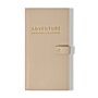 Sentiment Travel Wallet 'Adventure, Memories, Happiness' in Light Taupe