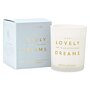 Sentiment Candle 'It's A Lovely Day To Go After Your Dreams' in White Orchid and Soft Cotton