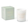 Sentiment Candle 'Side By SIde Or Miles Apart, Friends Are Always Together At Heart' Fresh Linen and White Lily