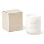 Sentiment Candle 'Enjoy Each Moment And Take Time To Relax' Fresh Linen and White Lily