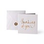 Greeting Card Thinking Of You Gold Writing
