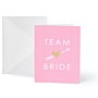 Gold Badge Greeting Card Team Bride in Pink