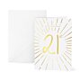 Greeting Cards 'Happy 21st Birthday' Pack of 6