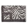 Zebra Scarf in charcoal and pale grey