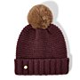 Chunky Knitted Hat in Plum