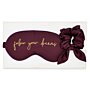 Eye Mask and Scrunchie Set 'Follow Your Dreams' in Plum
