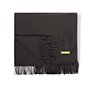 Fringed Blanket Scarf in Charcoal