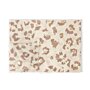 Abstract Flower Foil Printed Scarf in Light Taupe & Gold