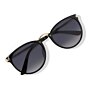 Santorini Sunglasses With Bamboo Arm in Black