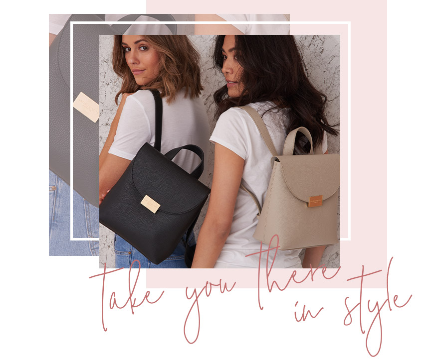 Take you there in style. Bailey backpack collection.