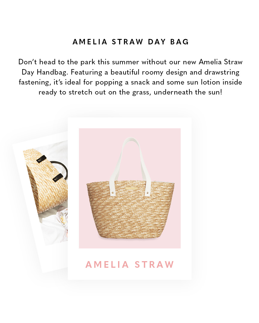 Amelia Straw Day Bag | White